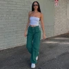 Fashionable women's wear, Instagram hot girl, street retro distressed pocket clear line jeans Application Scenario